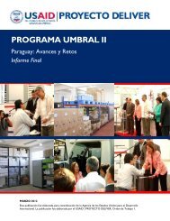 Programa UMBRAL II. Paraguay: Avances y Retos. Informe Final ...