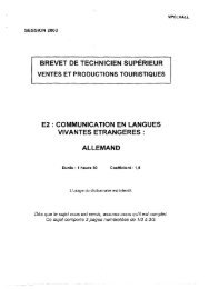 allemand - Bts Tourisme