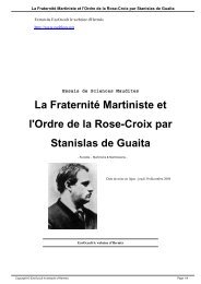 La FraternitÃ© Martiniste et l'Ordre de la Rose-Croix par ... - EzoOccult