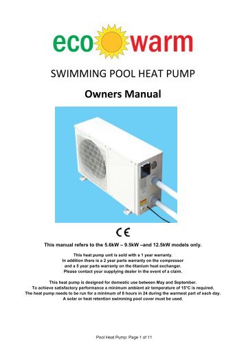 Heat Seeker Pool Heat Pump - Poolstore