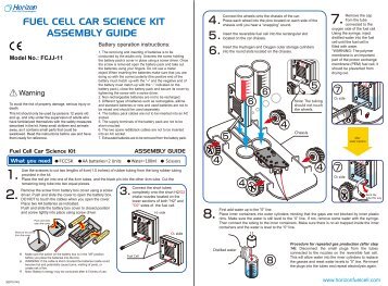 fuel cell car science kit assembly guide - Arcola Energy - Home