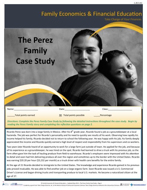 The Perez Family Case Study