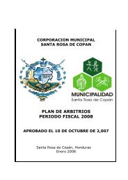 PLAN DE ARBITRIOS 2008 - Municipalidad Santa Rosa de Copan
