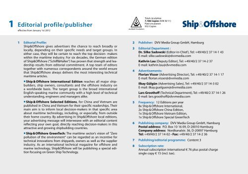 Advertising rates Ship&Offshore 2012 in pdf format - Ship & Offshore