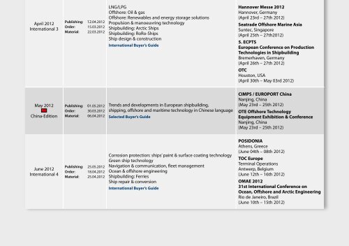 Advertising rates Ship&Offshore 2012 in pdf format - Ship & Offshore