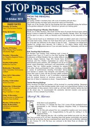 Issue: 32 18 October 2012 - Beaumaris Primary School