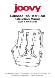 Caboose Too Rear Seat Instruction Manual - Joovy