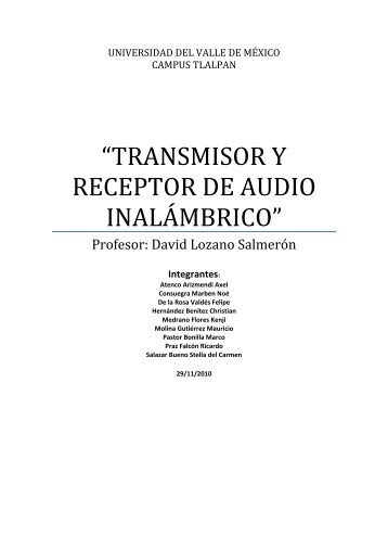 transmisor y receptor de audio inalámbrico - Campus Tlalpan