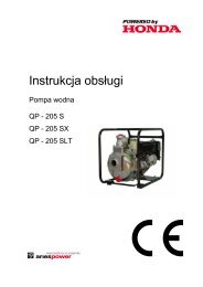 Instrukcja obsÃ…Â‚ugi pompy Honda QP-205SLT - pdf [644.23 kB] - Wobis