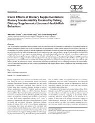 Ironic Effects of Dietary Supplementation: Illusory Invulnerability ...