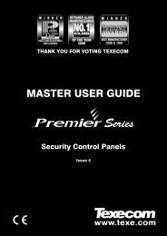 Texecom Premier Series: Master User Guide - Trelore Alarms ...