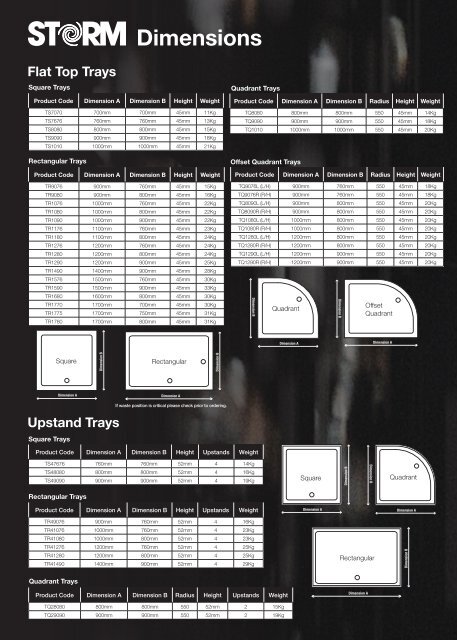 Shower Trays Shower Trays - John Nicholls