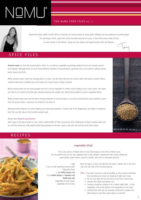 SPICE FILES RECIPES - NoMU