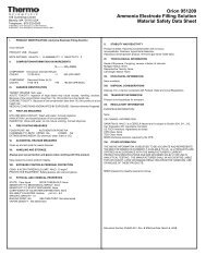 Orion 951209 Ammonia Electrode Filling Solution Material Safety ...