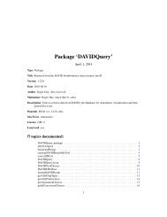 Package 'DAVIDQuery' - Bioconductor