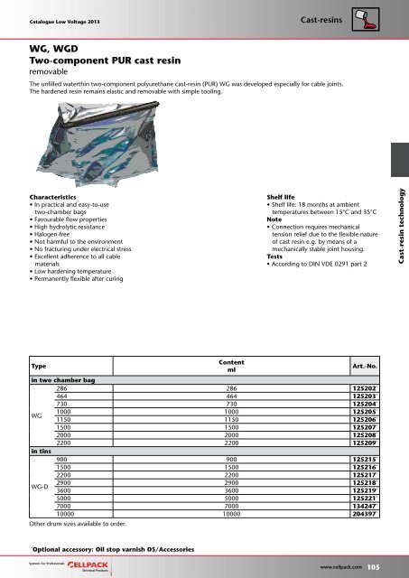 Catalogue Low voltage 2013 - Cellpack Electrical Products