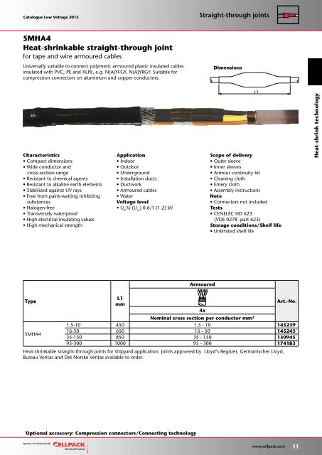 Catalogue Low voltage 2013 - Cellpack Electrical Products