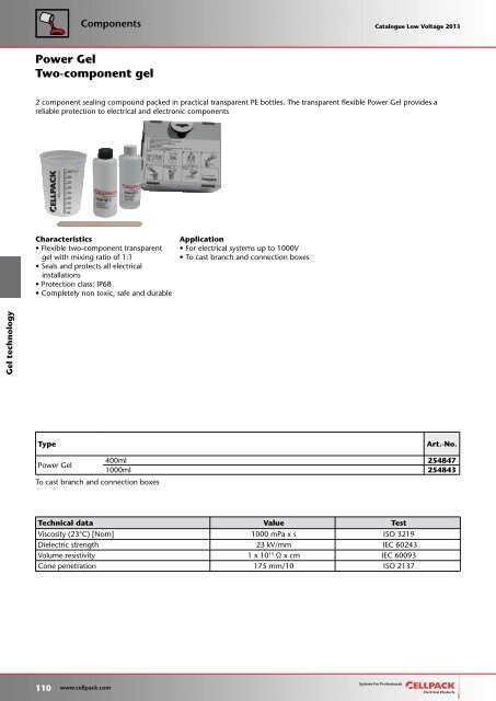 Catalogue Low voltage 2013 - Cellpack Electrical Products