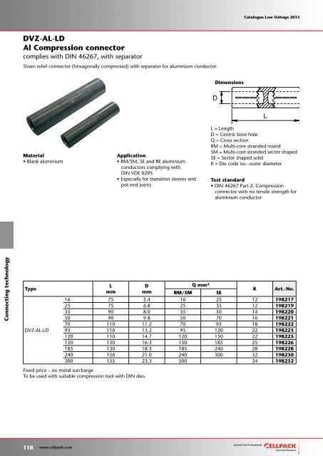 Catalogue Low voltage 2013 - Cellpack Electrical Products