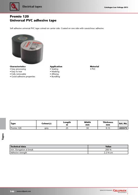 Catalogue Low voltage 2013 - Cellpack Electrical Products