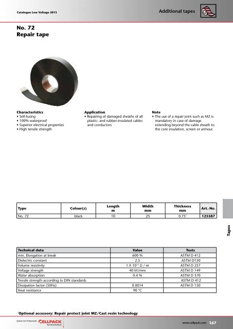 Catalogue Low voltage 2013 - Cellpack Electrical Products