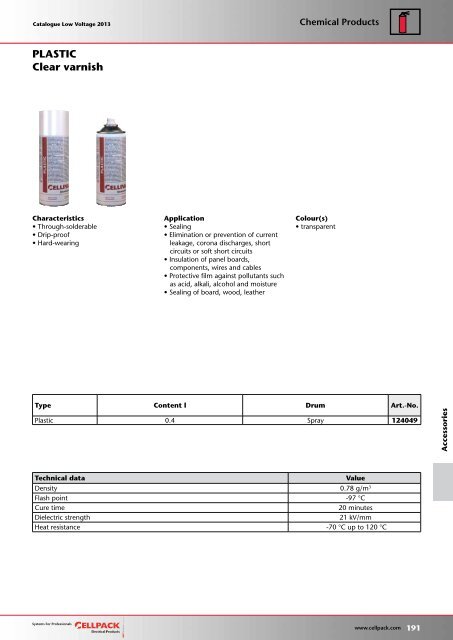 Catalogue Low voltage 2013 - Cellpack Electrical Products