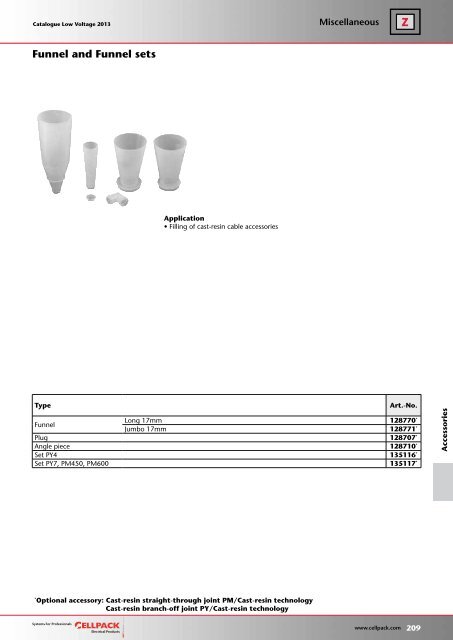 Catalogue Low voltage 2013 - Cellpack Electrical Products