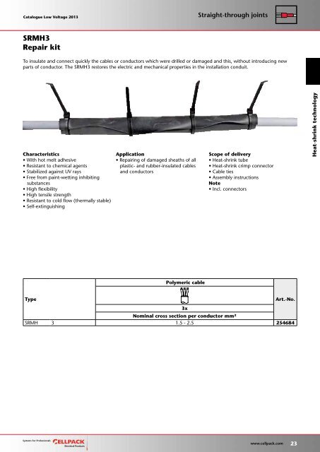 Catalogue Low voltage 2013 - Cellpack Electrical Products