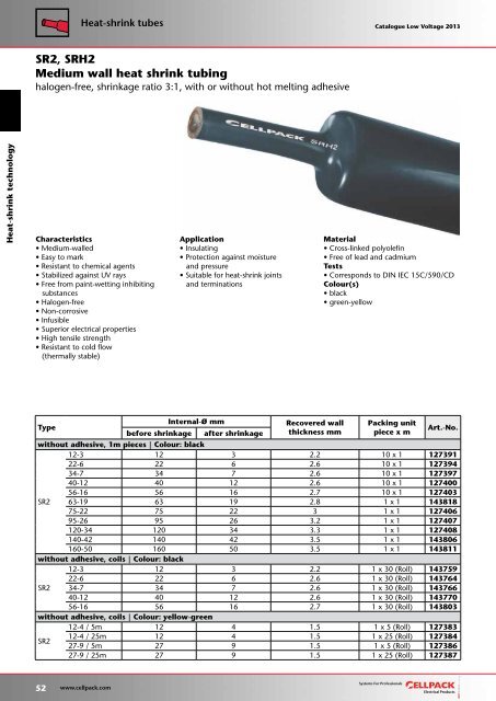 Catalogue Low voltage 2013 - Cellpack Electrical Products