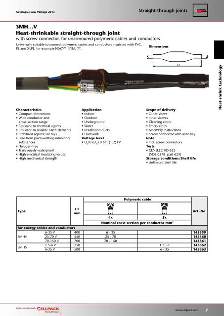 Catalogue Low voltage 2013 - Cellpack Electrical Products