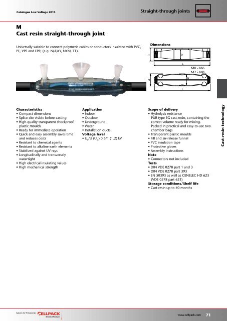 Catalogue Low voltage 2013 - Cellpack Electrical Products