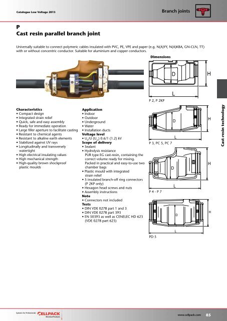 Catalogue Low voltage 2013 - Cellpack Electrical Products