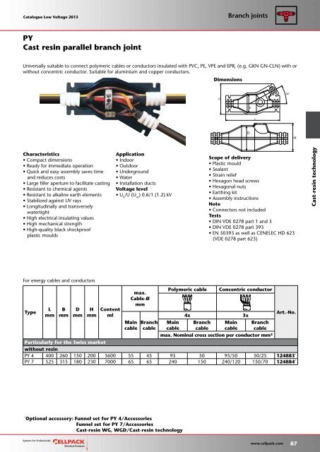 Catalogue Low voltage 2013 - Cellpack Electrical Products