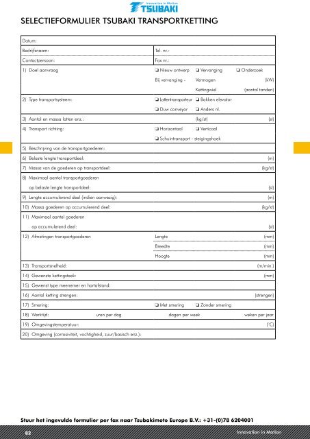 CATALOGUS 3 | CUSTOm mAdE KETTinGEn - Tsubaki Europe