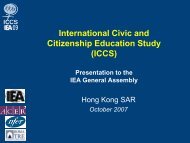 International Civic and Citizenship Education Study (ICCS) - IEA