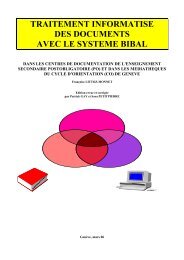 traitement informatise des documents avec le systeme bibal