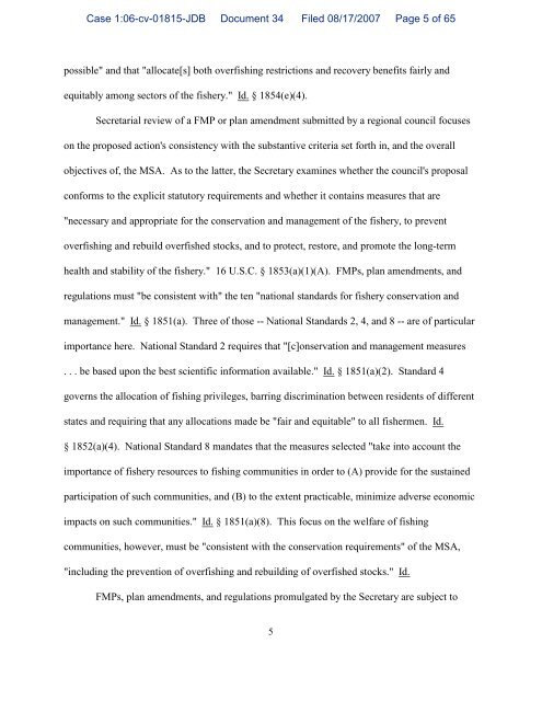 Judge's Opinion on Snapper Grouper Amendment 13C ... - SAFMC.net