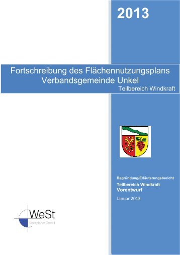 Fortschreibung des FlÃ¤chennutzungsplans Verbandsgemeinde Unkel