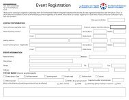 Event Application Form - The Montreal Children's Hospital Foundation
