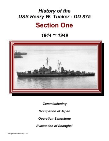 History â 1944-1949 - USS Henry W .Tucker (DD-875)