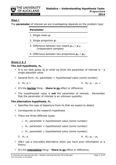 STATISTICS â UNDERSTANDING HYPOTHESIS TESTS