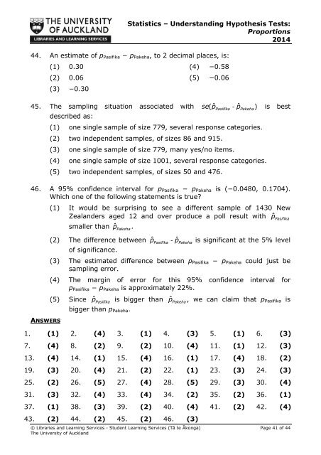 STATISTICS â UNDERSTANDING HYPOTHESIS TESTS