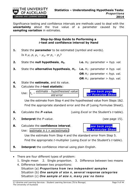 STATISTICS â UNDERSTANDING HYPOTHESIS TESTS