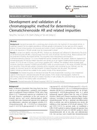 Development and validation of a chromatographic ... - Springer