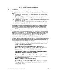 NC TB Control Program Policy Manual - Epi - NC.gov