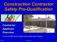 LAUSD Safety Pre-Qualification - Laschools.org