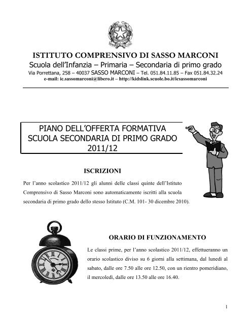 istituto comprensivo di sasso marconi piano dell'offerta ... - KidsLink