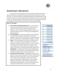 American Literature - Alpha Omega Academy