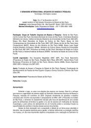 1 II SEMINÁRIO INTERNACIONAL ARQUIVOS DE MUSEUS E ...