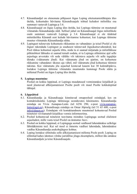 Leping nr 120, 15.05.2012 - PÃµllumajandusministeerium